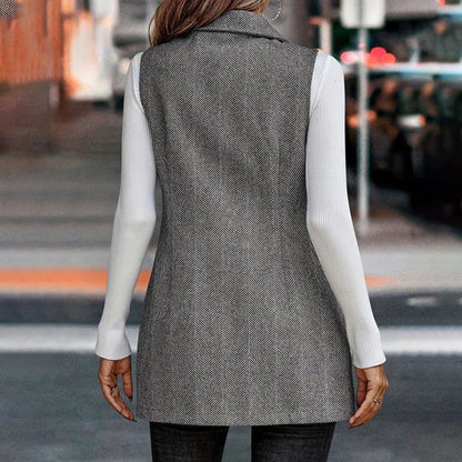 🖤 Women’s Sleeveless Blazer Vest – Trendy Business Casual