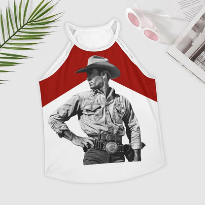 Baha Ranch Black White Cowboy Vintage Tank Top