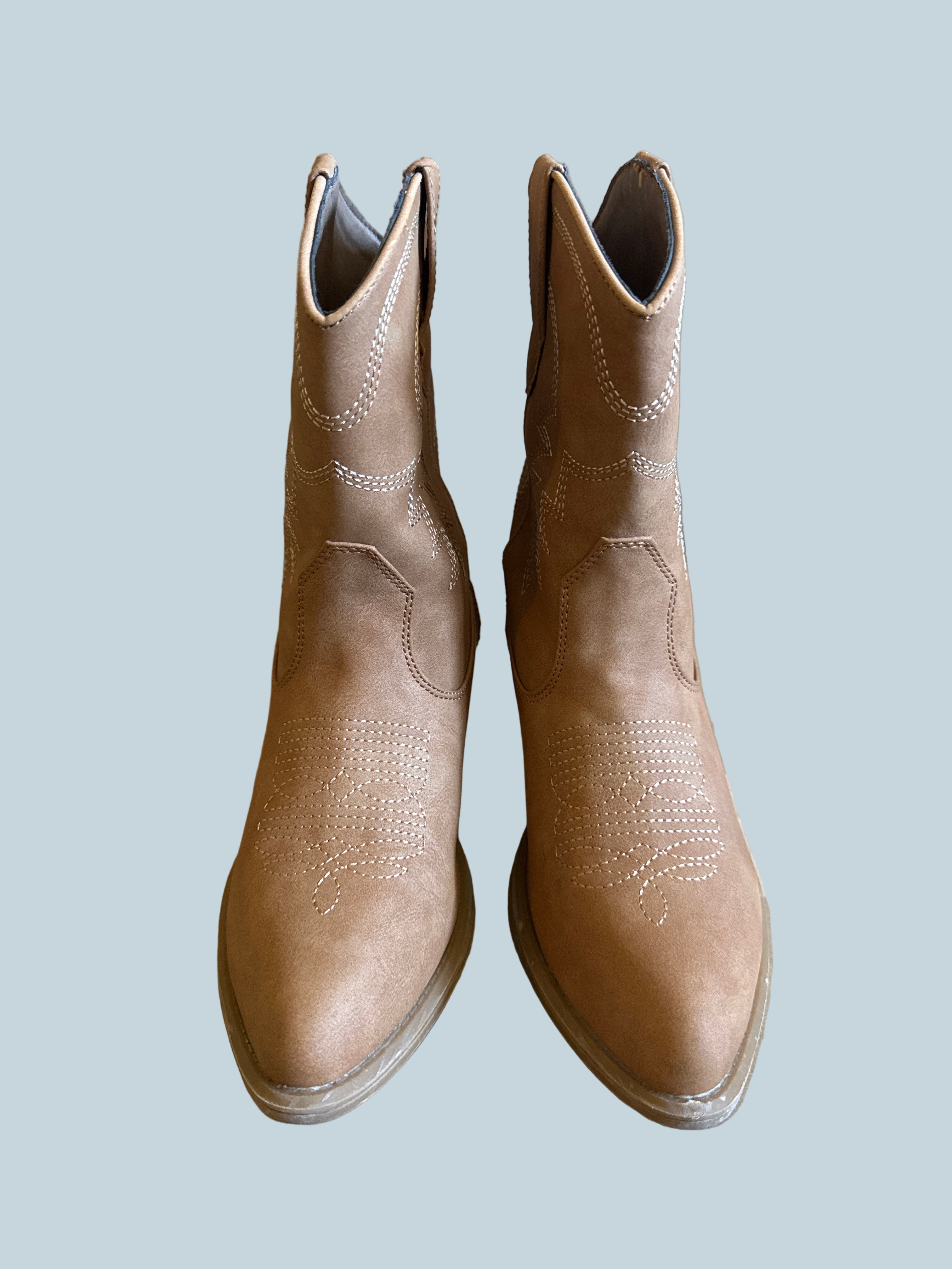 IXU Women Mid Calf Block Heeled Cowboy Boot. Like New. Size 5.5