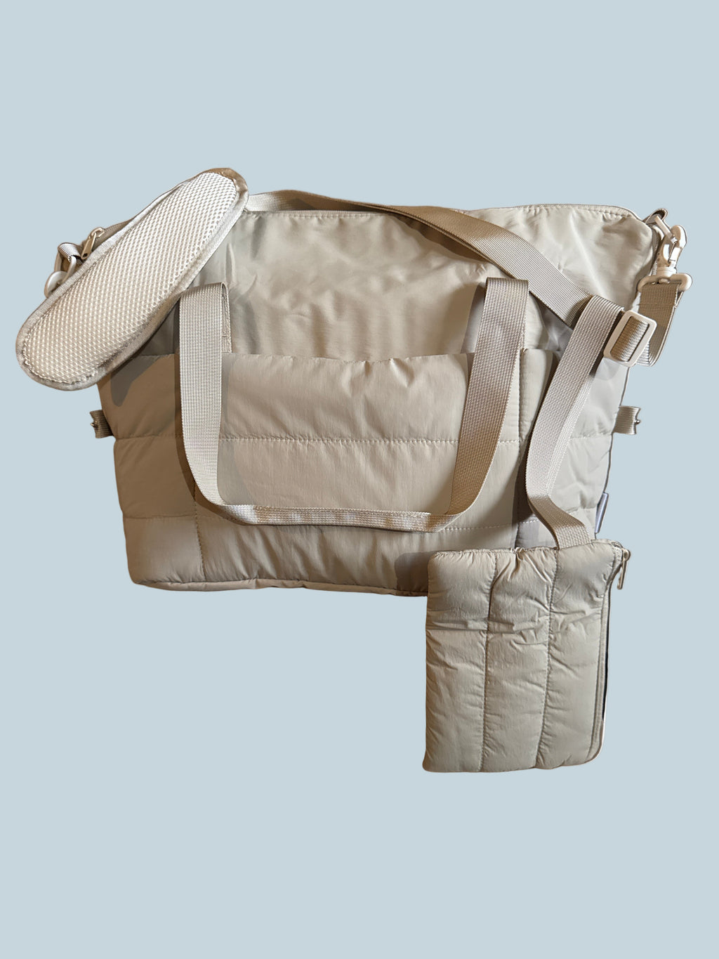 Quilted Multi-Pocket Tote Bag. Like New