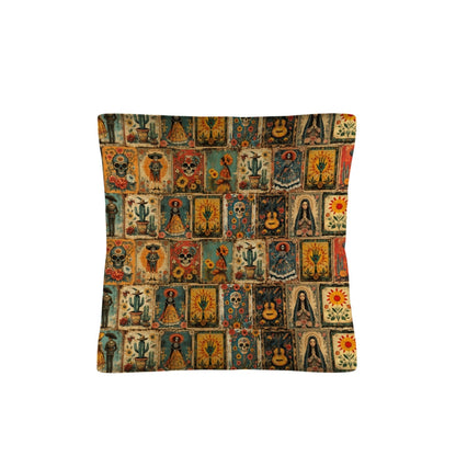 Colores de Mexico Dia de los Muertes Pillow Case Made in America