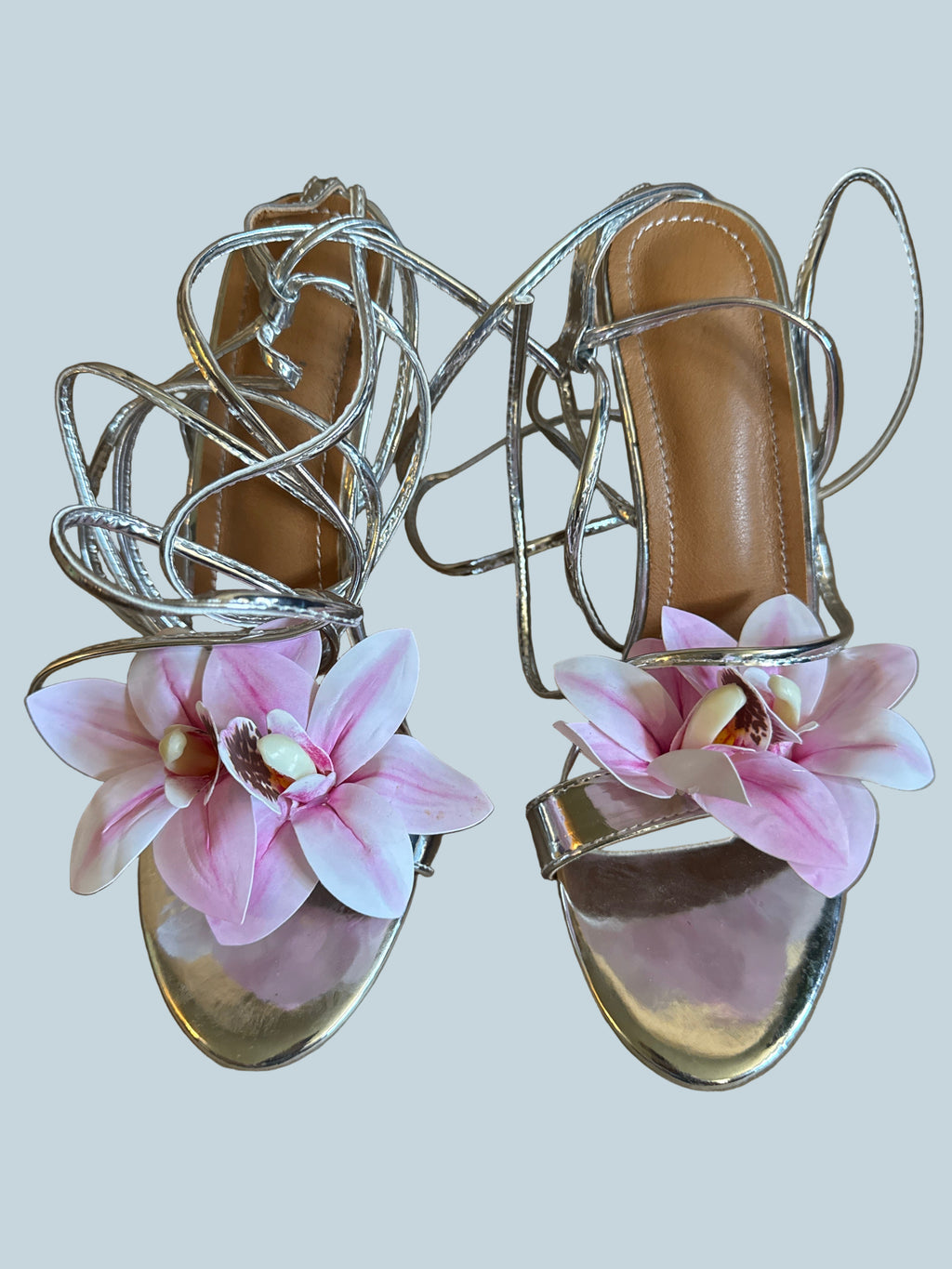 Women Ankle Tie Lace Up high-heeled Sandals. Like New. Size 41