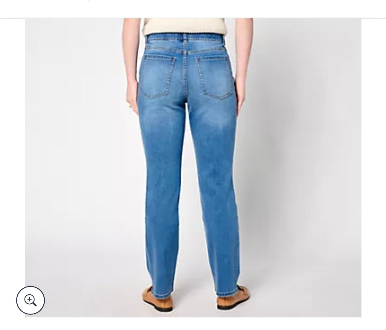 Isaac Mizrahi Live! Regular True Denim Indigo Pull On Straight Jeans. Aged Indigo/ Regular 10