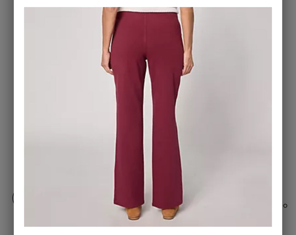 Quacker Factory Short DreamJeannes Flat Waistband Bootcut Jeans