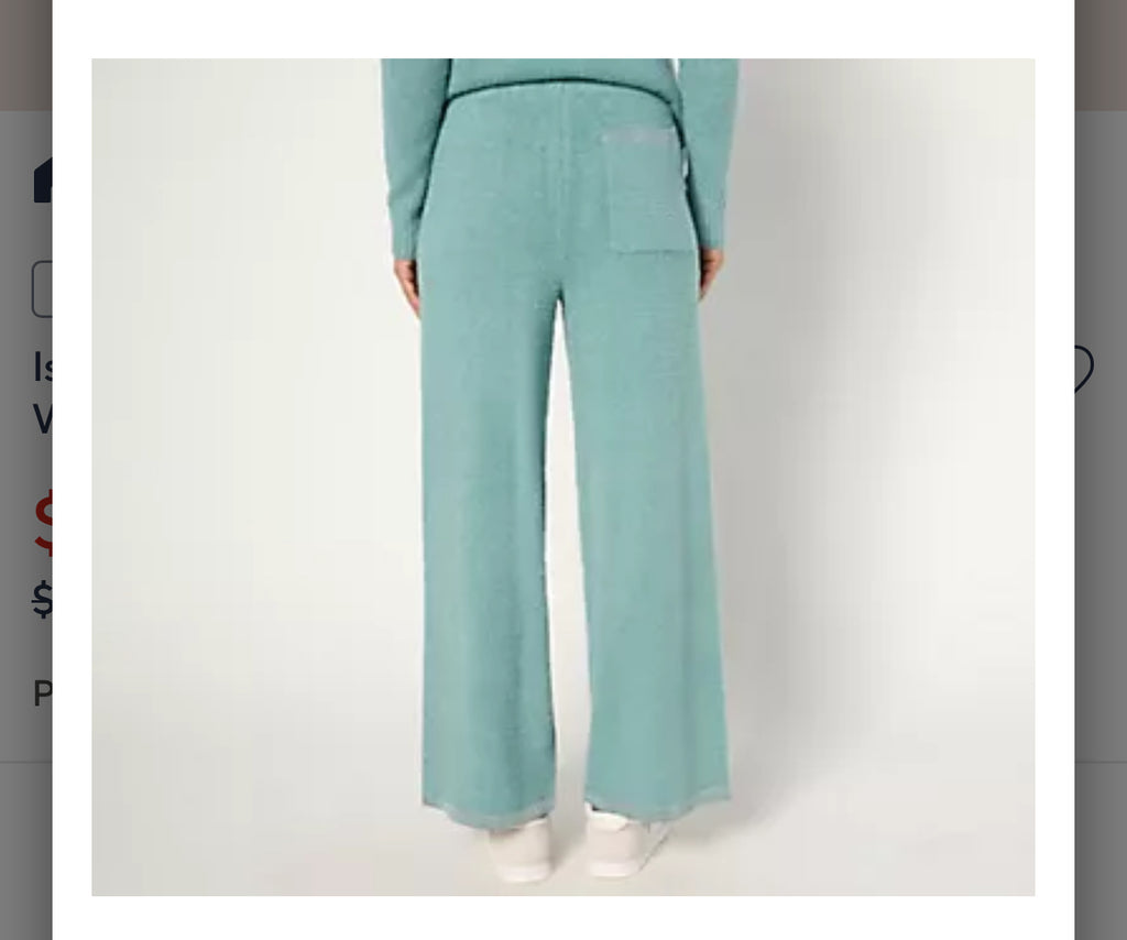 Isaac Mizrahi Live! Petite Apres Cozy Eyelash Yarn Wide Leg Pants