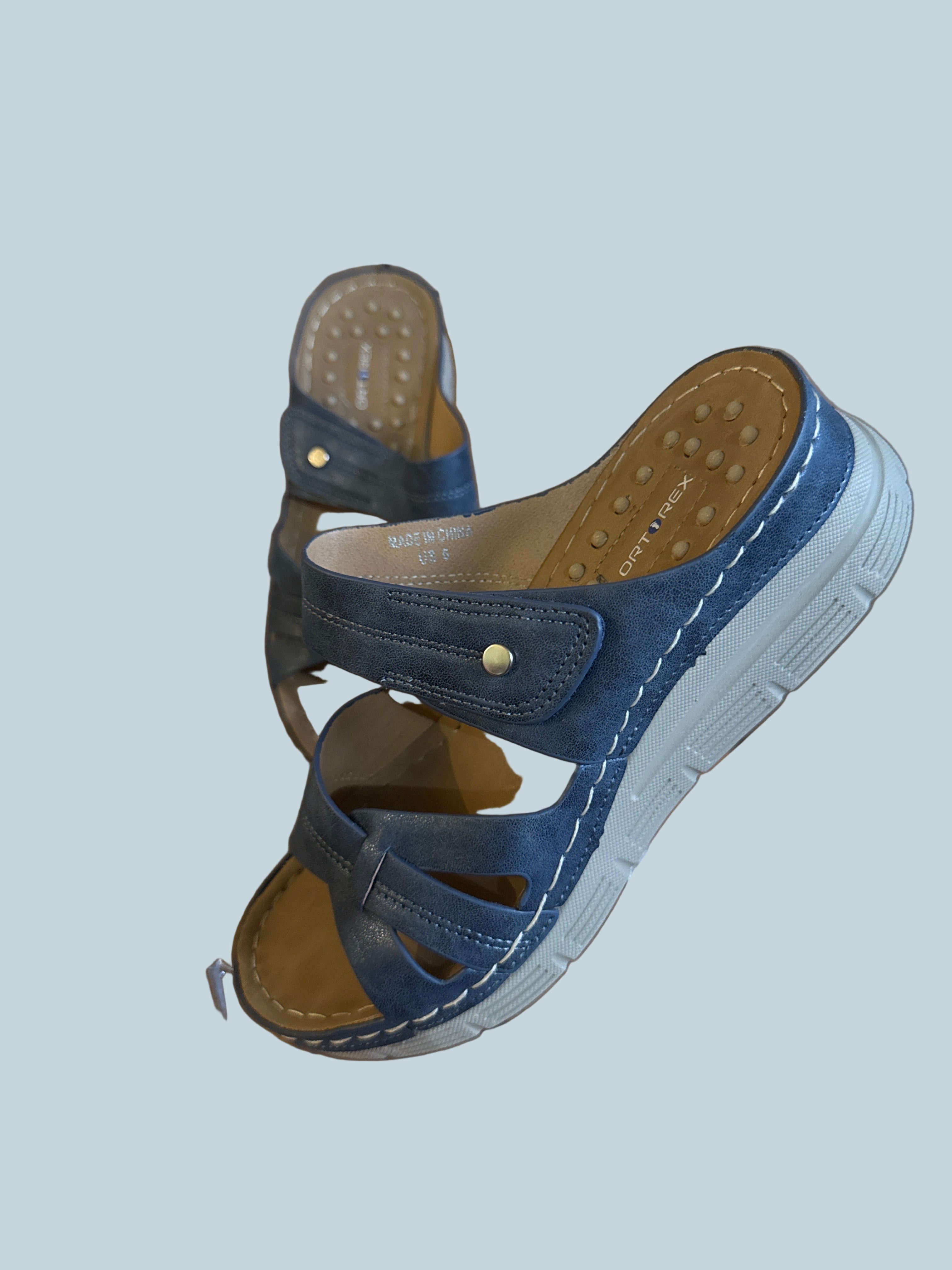 Ortorex Women Low Wedge Slide Shoe Sandals. Like New. Size 6