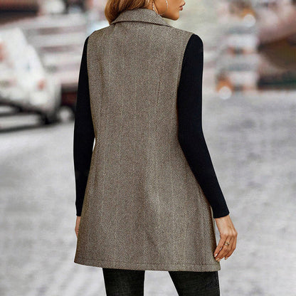 🖤 Women’s Sleeveless Blazer Vest – Trendy Business Casual