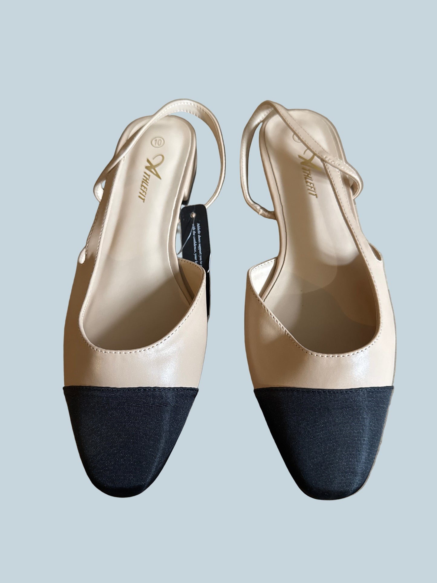 Athlefit Wonen Ballet Flat Slingback Shoe Sandals. Like New. Size 10