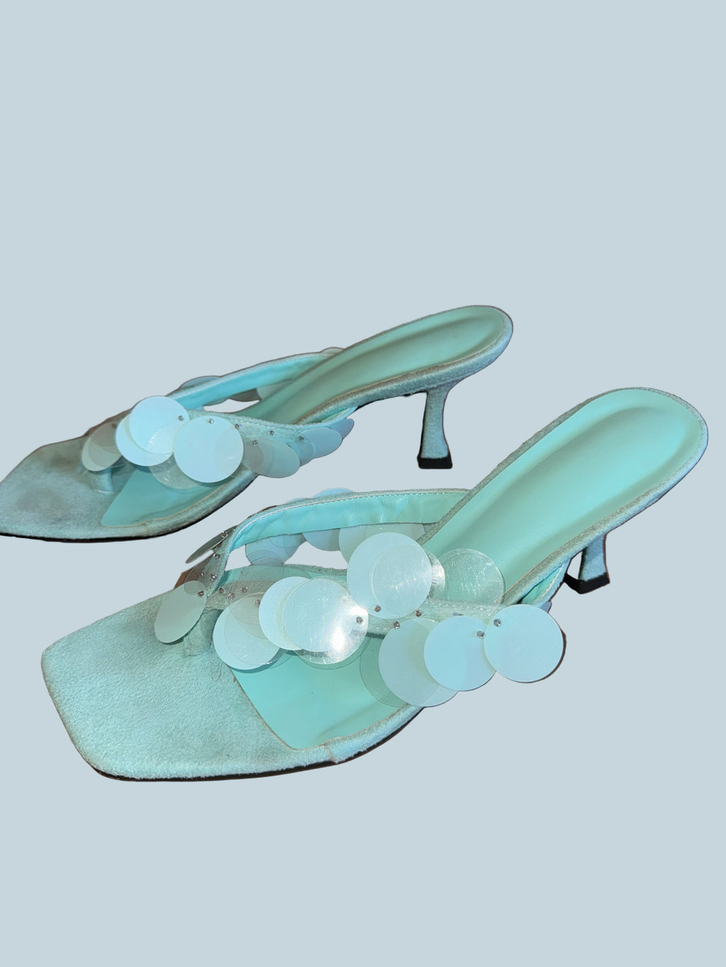 Women Kitten Heeled Slide Shoe Sandals. Second hand. Size 8