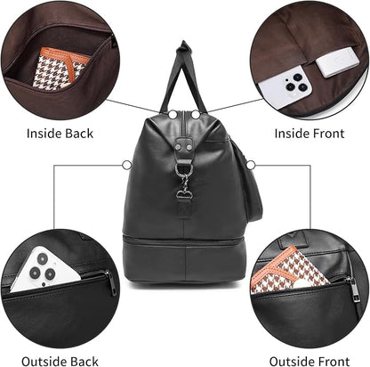Men's Vegan Leather Travel Bag – Professional Laptop Carry