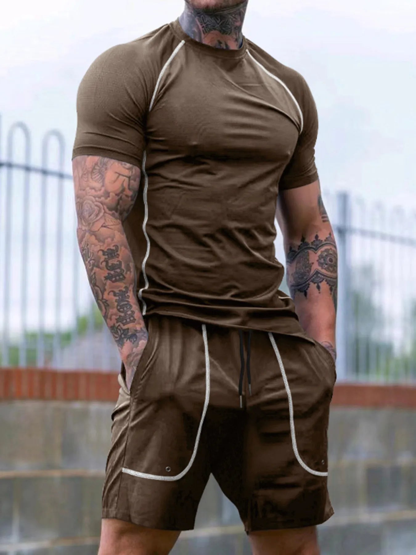 Comfy Men's 2-Piece Pocket Tee & Shorts Set