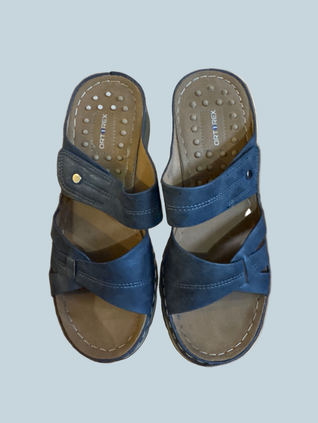 Ortorex Women Low Wedge Slide Shoe Sandals. Like New. Size 6