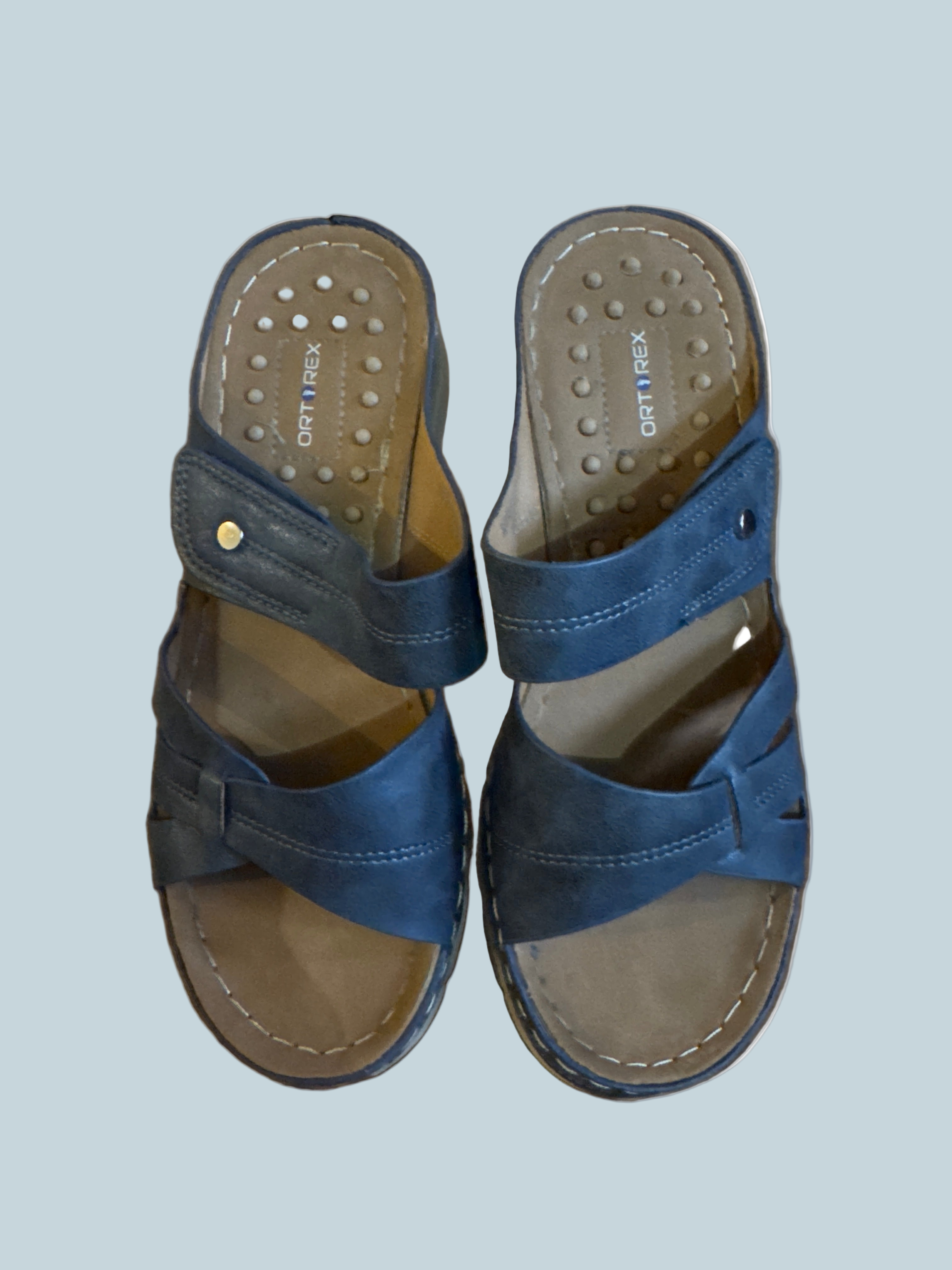 Ortorex Women Low Wedge Slide Shoe Sandals. Like New. Size 6