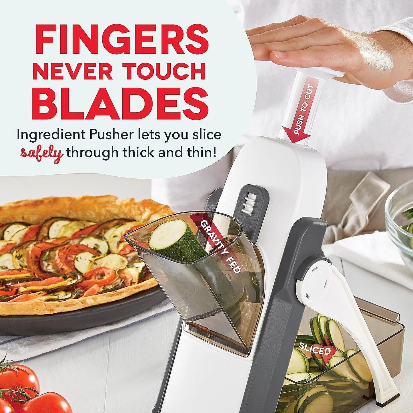 Safe Slice for Vegetables, Meal Prep & More with 30+ Presets