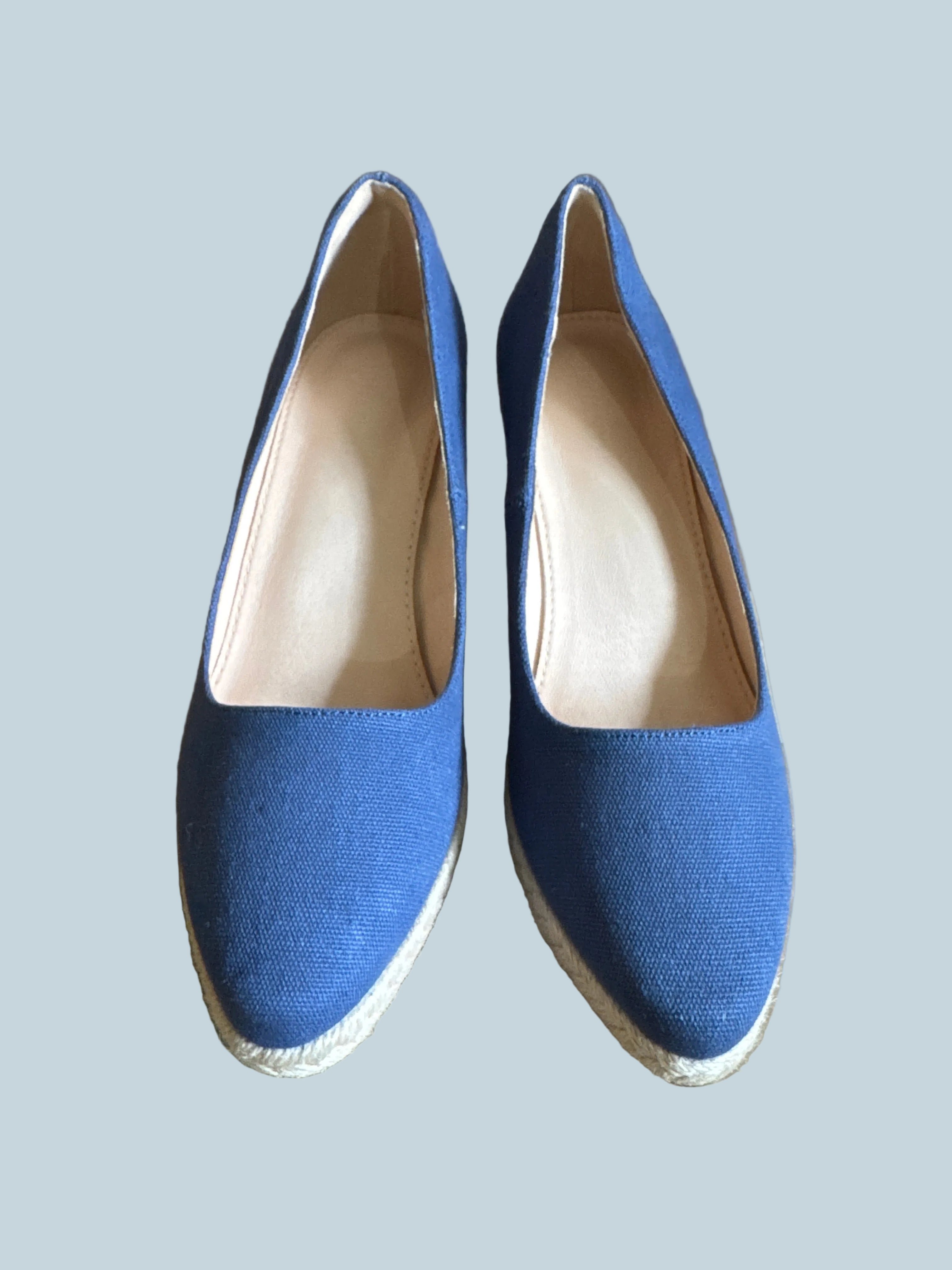 Ruanyu Women Espadrille Wedge Canvas. Like New. Size 9.5