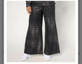 Peace Love World Regular French Terry Pull-On Monica Pant. Black, Large.