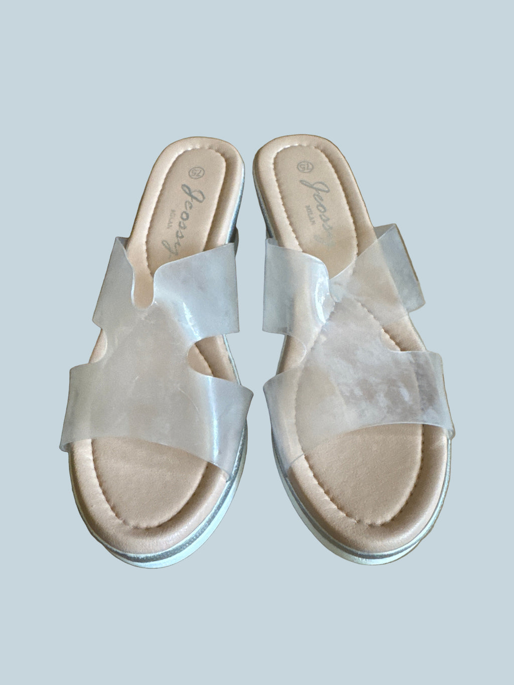 Geossy Milam Women Wedge Slide Shoe Sandals. Like New. Size 7.5