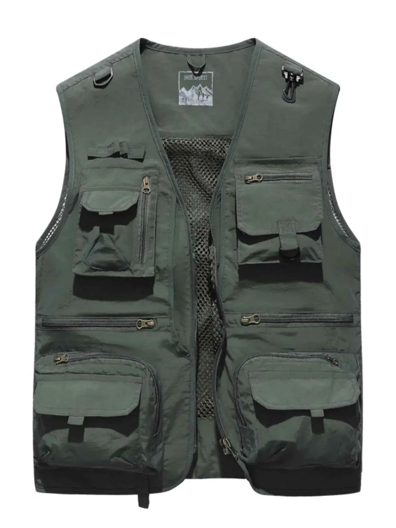 MegaFit Men's Quick-Dry Multi-Pocket Mesh Vest