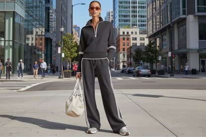 Women’s Casual Long Sleeve Two Piece Sports Set