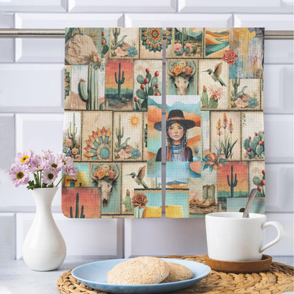 Colores de Mexico Pictures of the Southwest Set of 2 Dish Towels Made in America
