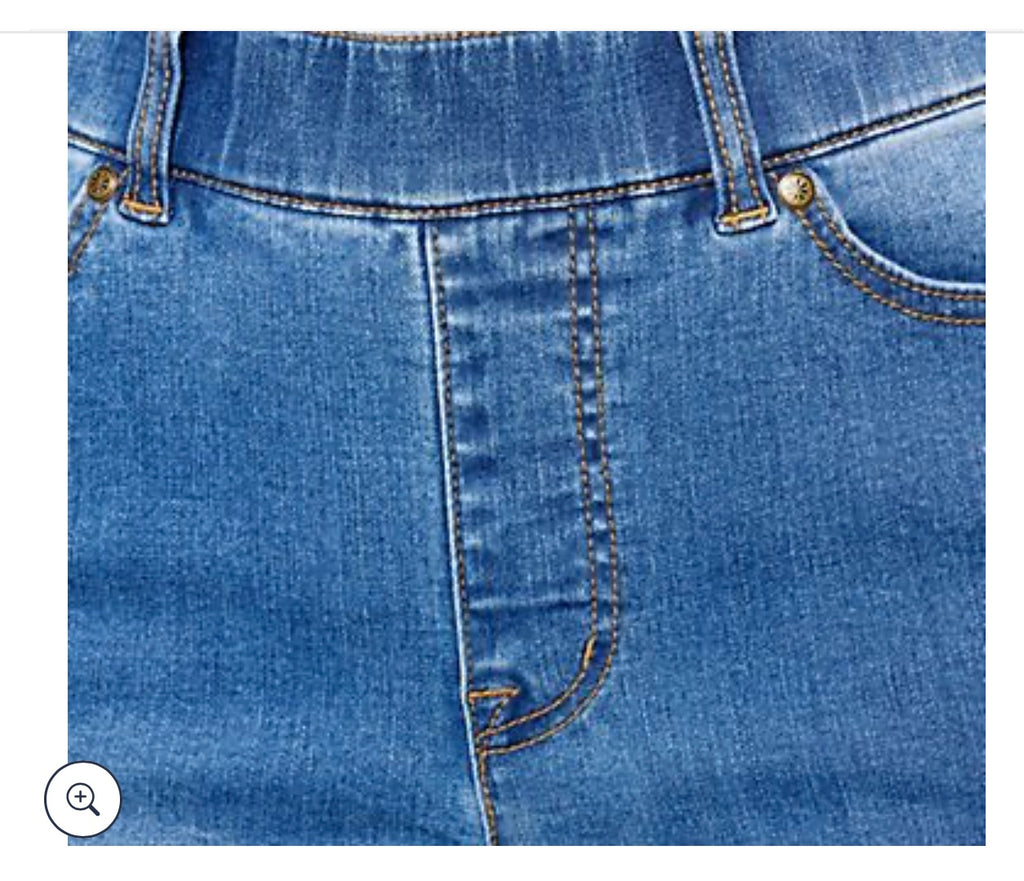 Isaac Mizrahi Live! Regular True Denim Indigo Pull On Straight Jeans. Aged Indigo/ Regular 10