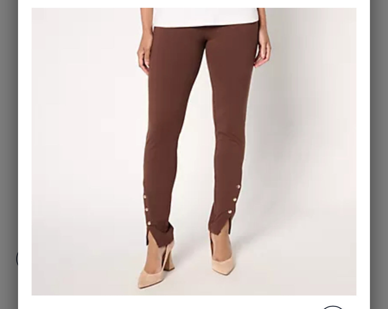 Women With Control Tummy Control Regular Slim Leg with Snap Detail. Caviar/ Small.