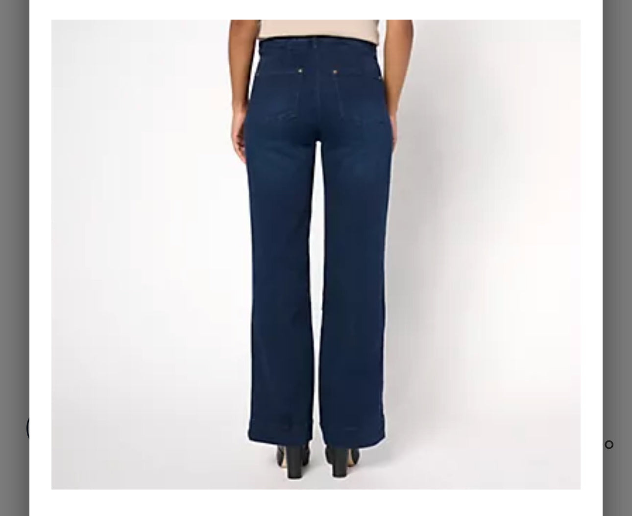 Belle by Kim Gravel Regular TripleLuxe Denim Dressy Trouser Jean. Rinse Wash/ Regular 14