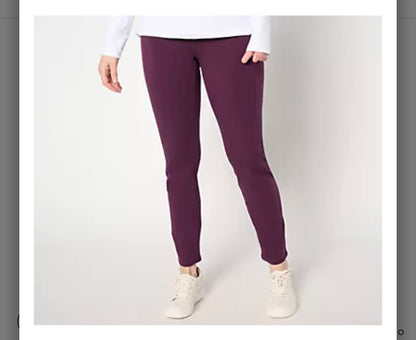 Denim & Co. Active Regular Duo Stretch Slim Straight Pant