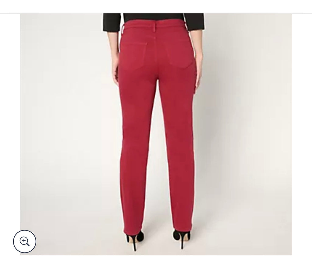 NYDJ Sheri Slim High Rise Fashion Jean - Wild Currant/ Regular 10