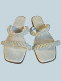 Women  braided Slide Shoe Sandals. Like New. Size 40