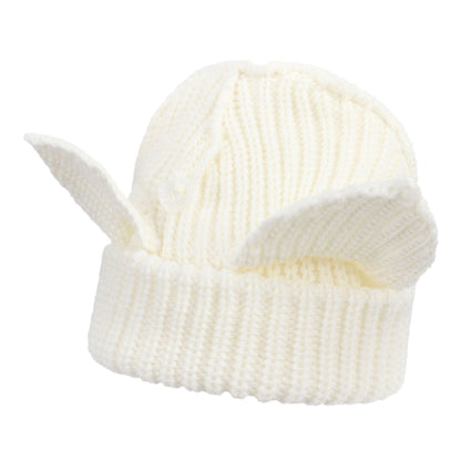 Women’s Thickened Acrylic Knitted Hat with Devil Ears | Cozy Beanie