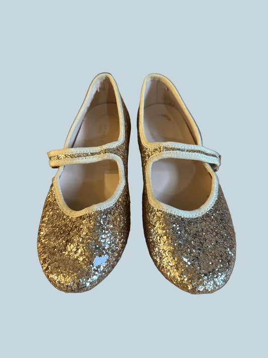 Kids Girls Glitter Ballet Flat Shoe. Secondhand. Size 37