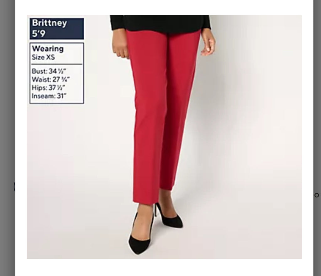 Susan Graver Regular Ponte Straight-Leg Pull-On Pants