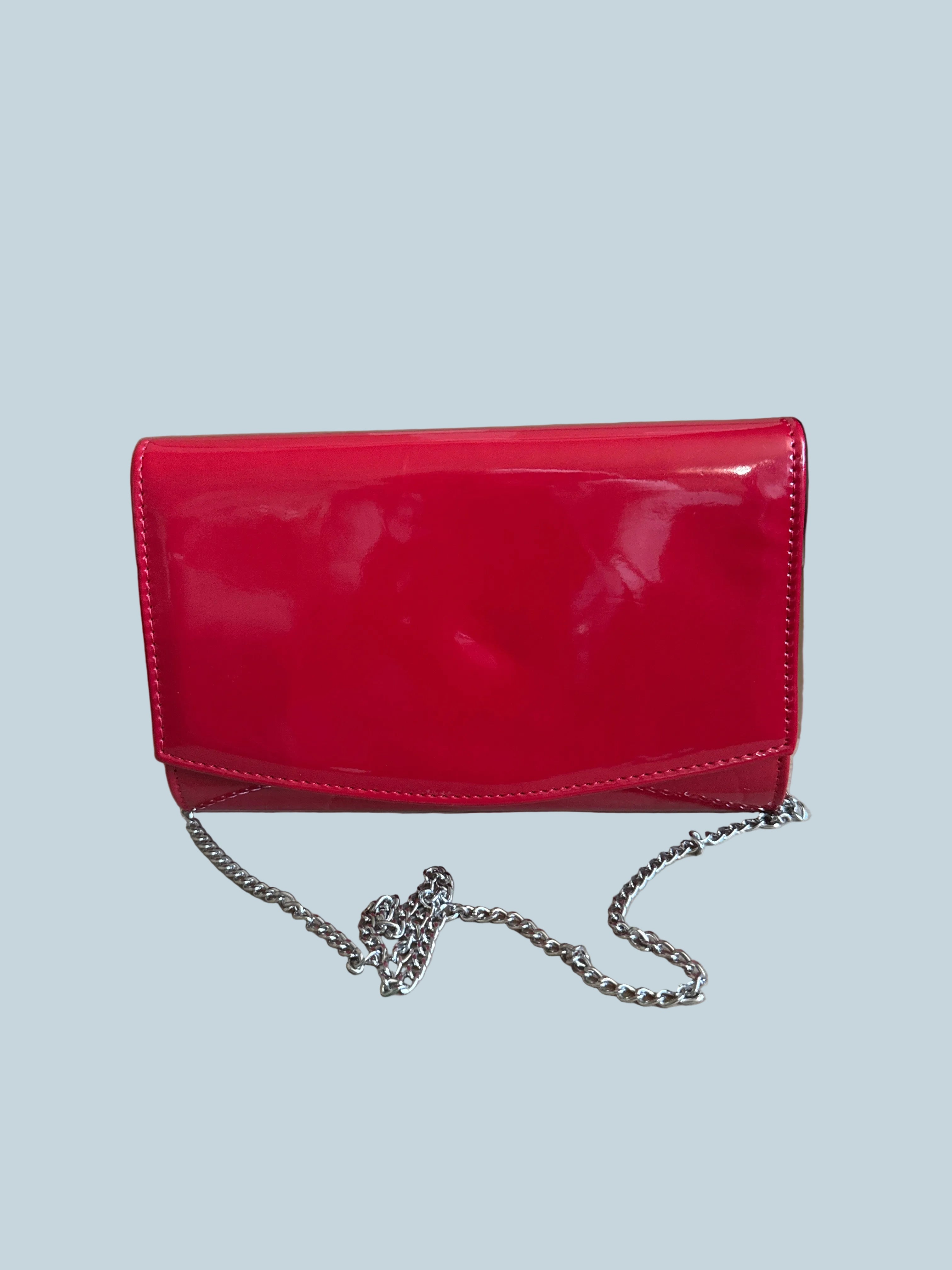 Wallyns Patent Envelope Clutch Purse Bag.