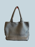 Metallic Woven Tote Bag. Medium