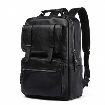 Men's Vegan Leather Backpack – Structured Travel Carry
