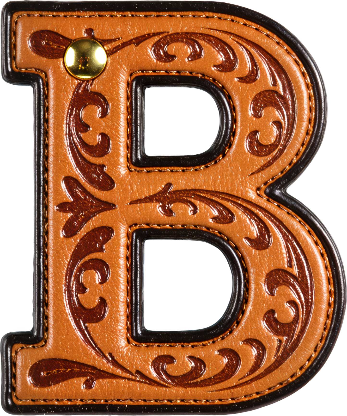 Monogrammed Initial Western Leather Look Saddle Longhorn Cowboy Cowgirl Kitchen Dish Towels Made in America