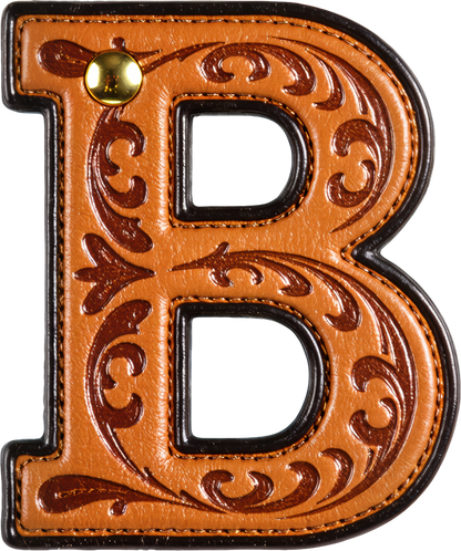 Monogrammed Initial Western Leather Look Saddle Longhorn Cowboy Cowgirl Kitchen Dish Towels Made in America