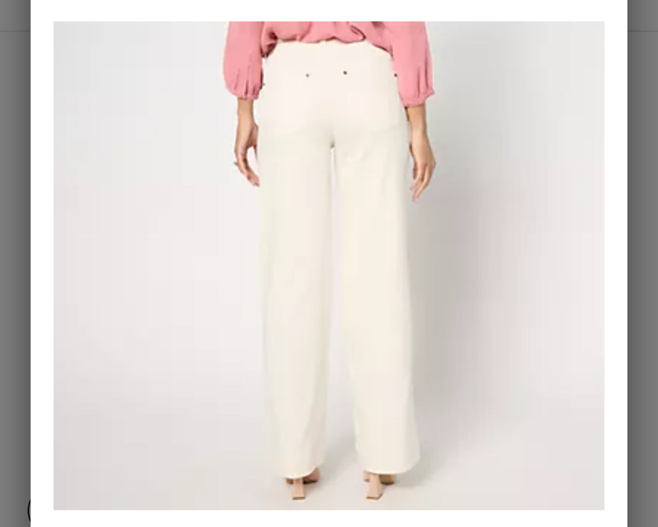 Belle by Kim Gravel Petite TripleLuxe Twill Dressy Trouser Jean. Seed/Petite 16