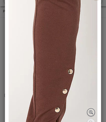 Women With Control Tummy Control Regular Slim Leg with Snap Detail. Caviar/ Small.