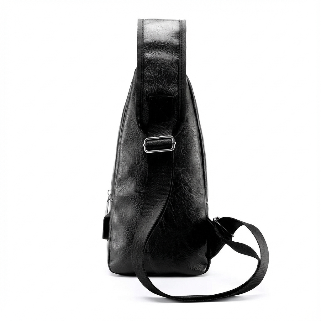 Men’s Leather Sling Bag – Secure Anti-Theft