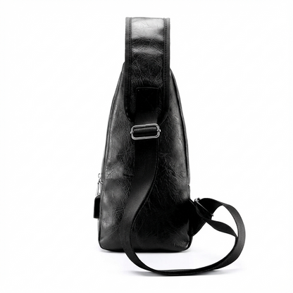 Men’s Leather Sling Bag – Secure Anti-Theft