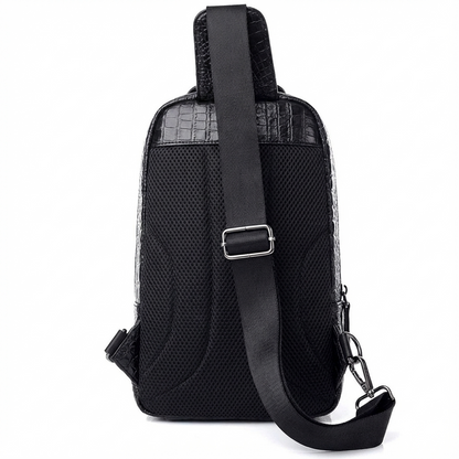 Men's Croc-Embossed Vegan Leather Sling – Refined Daily Carry
