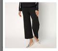 by Stacy London Regular Ponte Wide Leg Cropped Pant