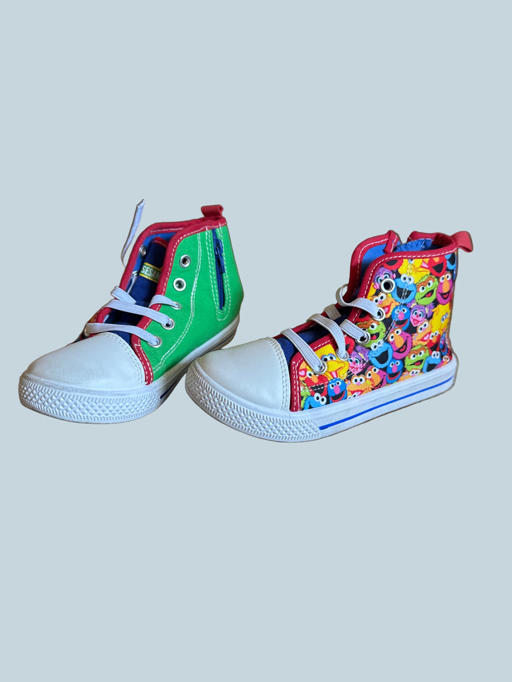 Sesame Street Kids High Top Canvas Sneakers. Like New. Kids Size 11