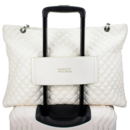 Diana Quilted Vegan Leather Weekender Duffel Bag