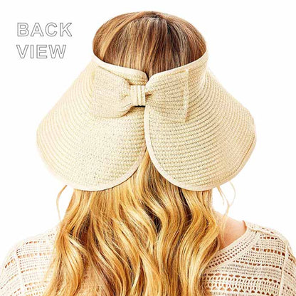 Talk To The Sand Message Roll Up Foldable Visor Sun Hat