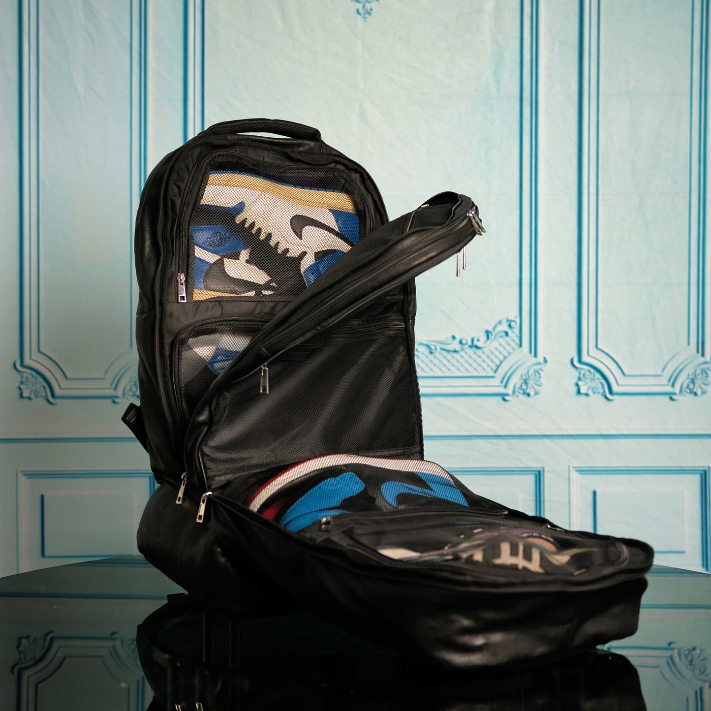 Black Leather Patented Carry On Backpack (Only 300 Made)