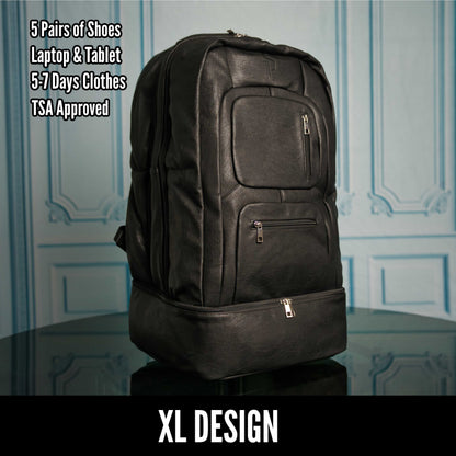 Black Leather Patented Carry-on Bag (XL Design) (Only 300 Made)