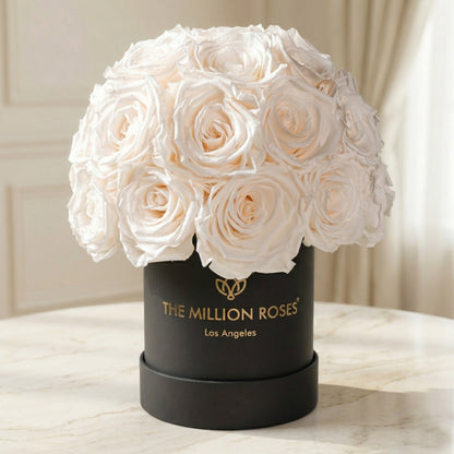 Basic Black Superdome Box | White Roses